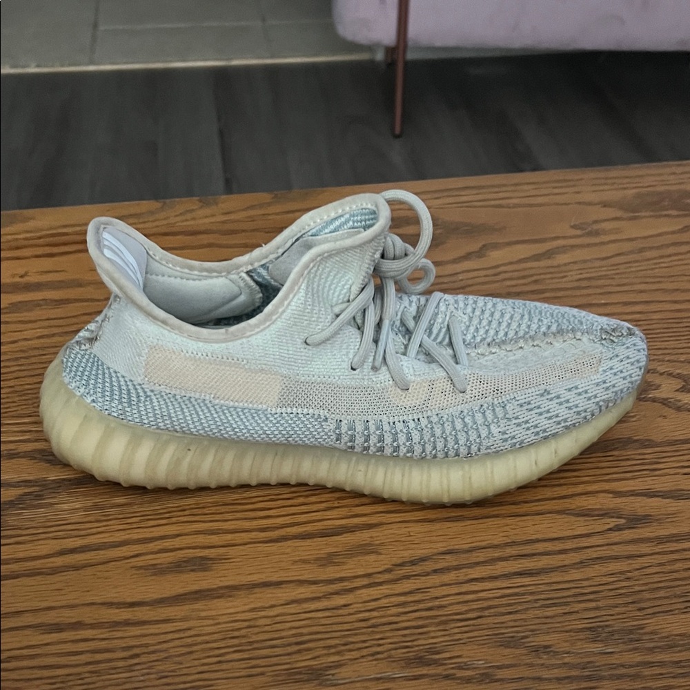 Yeezy Adidas  Gray and Cream Athletic Sneakers